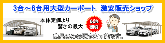 大型カーポート延長タイプ激安ショップ