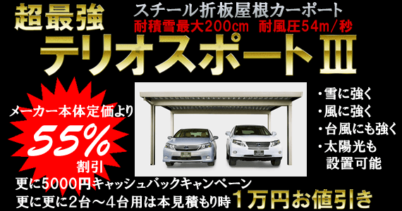 テリオスポートⅢ55%割引キャンペーン