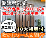 愛媛県限定リフォームドア