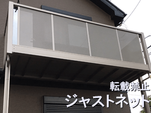 神奈川県相模原市S様邸バルコニー柱建て式パンチング施工例
