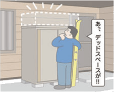 倉庫上のデッドスペースイメージ