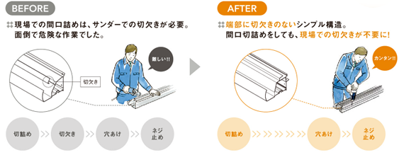 切り欠きを不要にしました